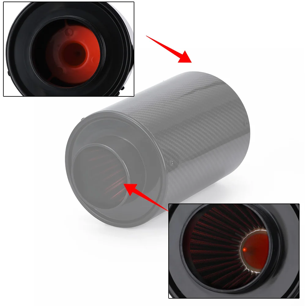 Tubo Aspirazione Aria 63mm Universale Auto - Flessibile Per Aria Fredda E Turbo - Kit Induzione Nero 25cm-1m