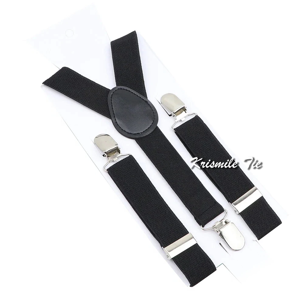 Fashion Classic White Black Grey Suspender Bowtie Sets For Men Kids Elastic Y-back Straps Butterfly Wedding Groomsman Accessory