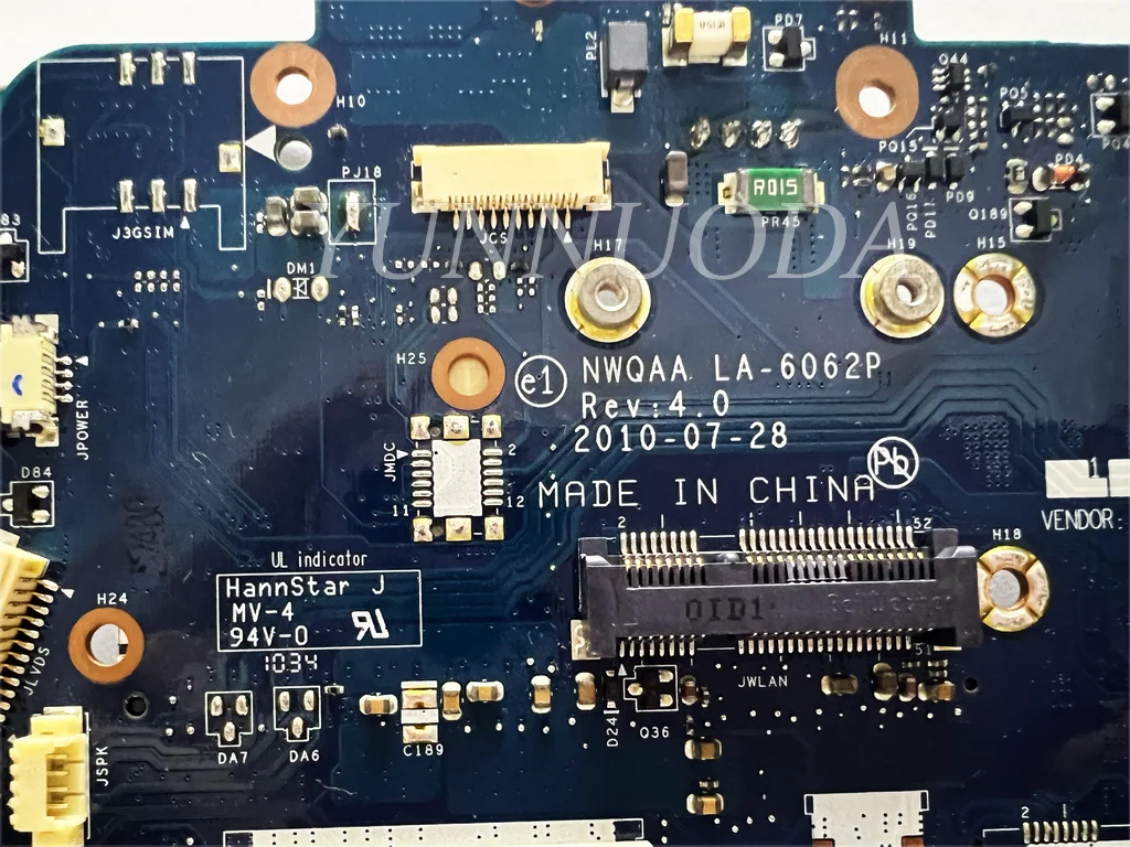 Original para Toshiba Satellite A660 A665 Computador Portátil Placa-mãe Nwqaa La6062p K000104420 K000106370 K000106380 100 Testado Livre - Imagem 3