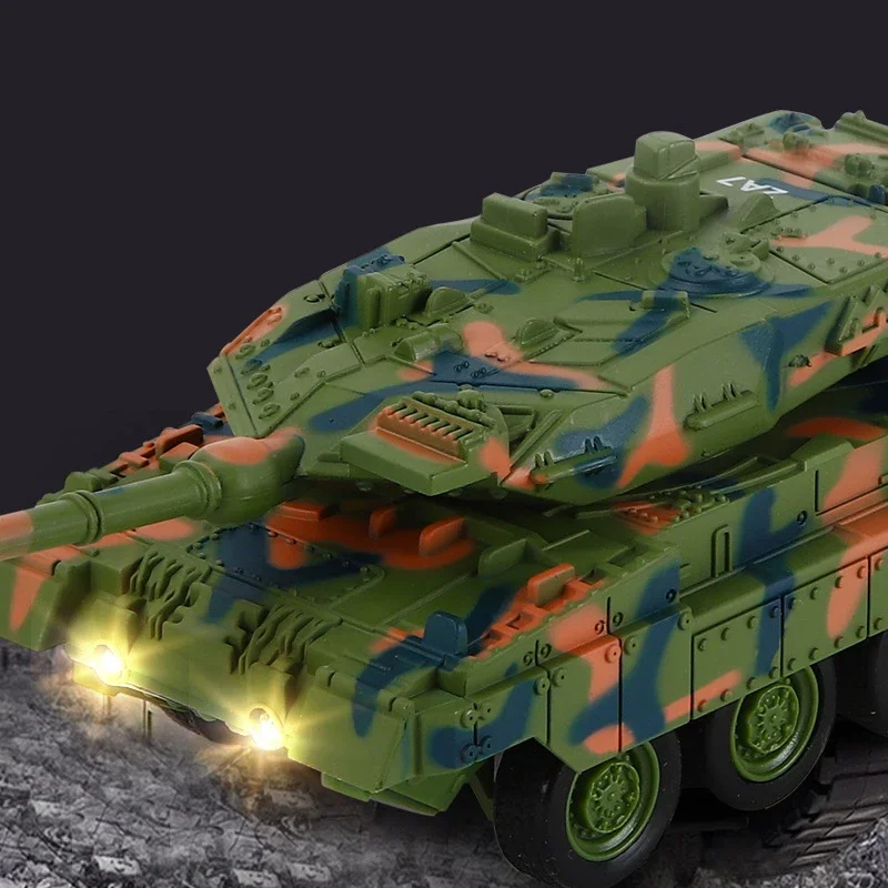 RC Tank 8012 Mini Model Military 40Mhz Toy Vehicle Rotatable Wireless Charging Eletric Tanks Simulation Gifts Toys for children 4