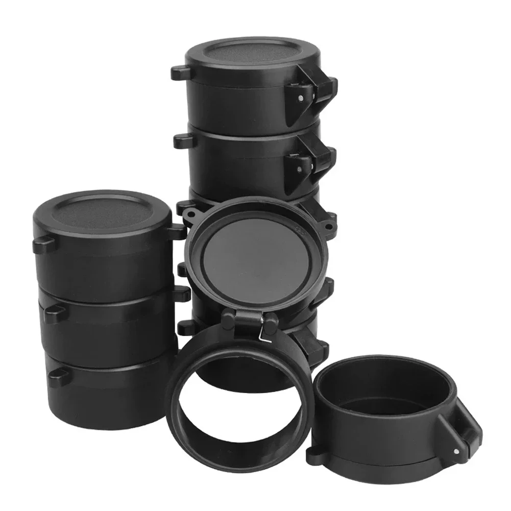 Dia 25-58mm Rifle Scope Lens Cover Flip Spring Up Quick Open Lens Protection Cover Dust Cap for Hunting Binoculars Scopes Sight