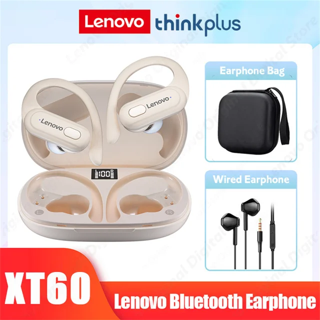 Decoratie zingen verbrand Lenovo Xt60 Bluetooth 5.3 Earphones True Wireless Headphones Button Control  Noise Reduction Earhooks Waterproof With Mic Headset - Earphones &  Headphones - AliExpress