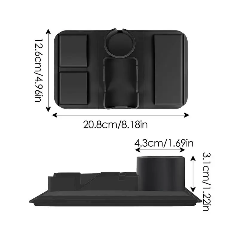 Multipurpose Couch Cup Holder Silicone Non Slip Sofa Arm Tray Mobile Tv  Remote Console Arm Rest Storage Holder For Household - AliExpress