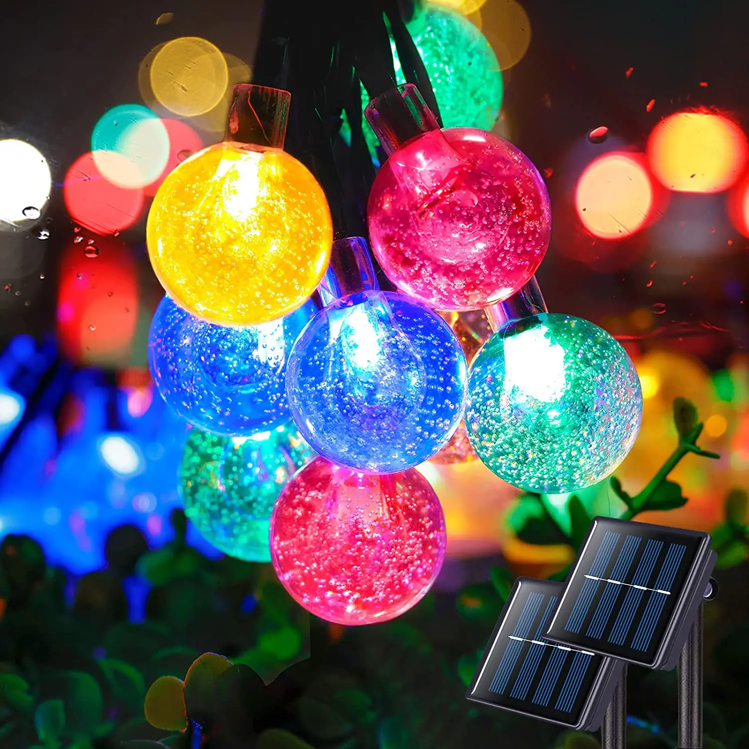 Christmas Solar LED Lights String Outdoor Solar Powered Lamps Chain