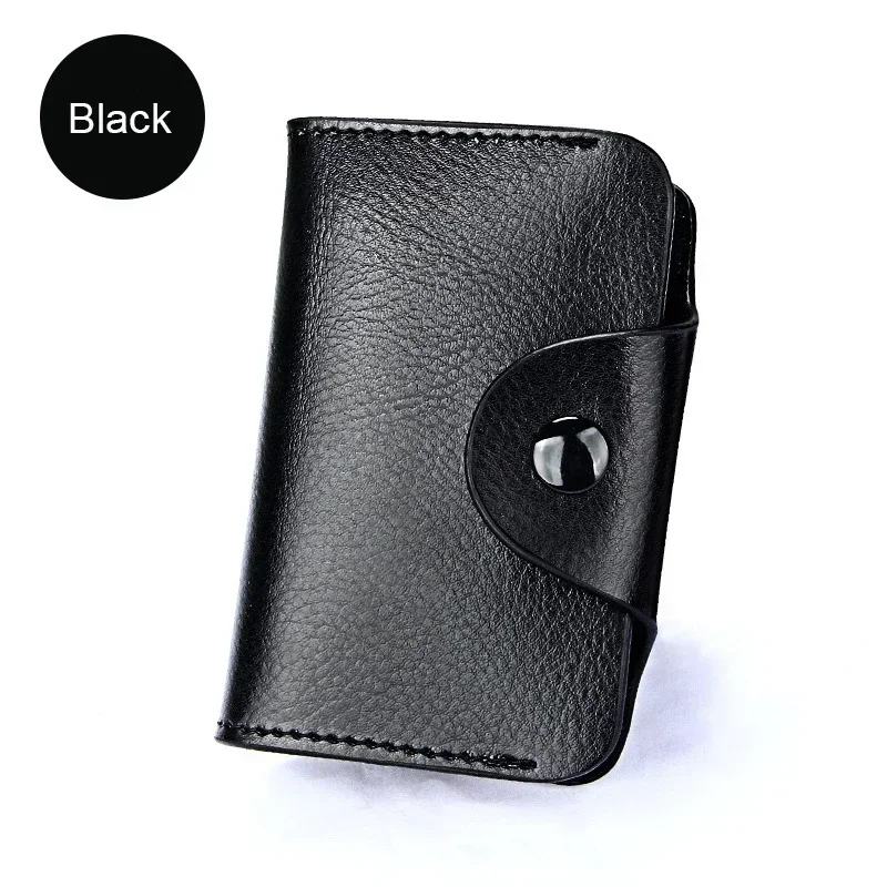 Business Card Holders Wallets Men Women Leather Bank Card Holder Case Money Clips Big Capacity Card Case Minimalist Wallet Purse - 2