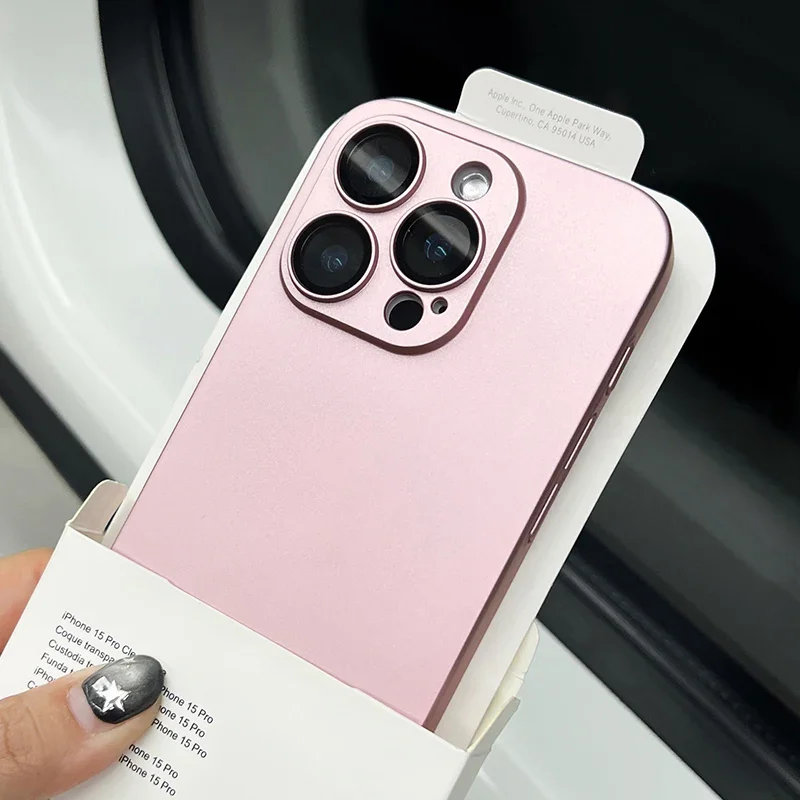 Ultra Thin Matte Shockproof Case with Glass Camera Protection