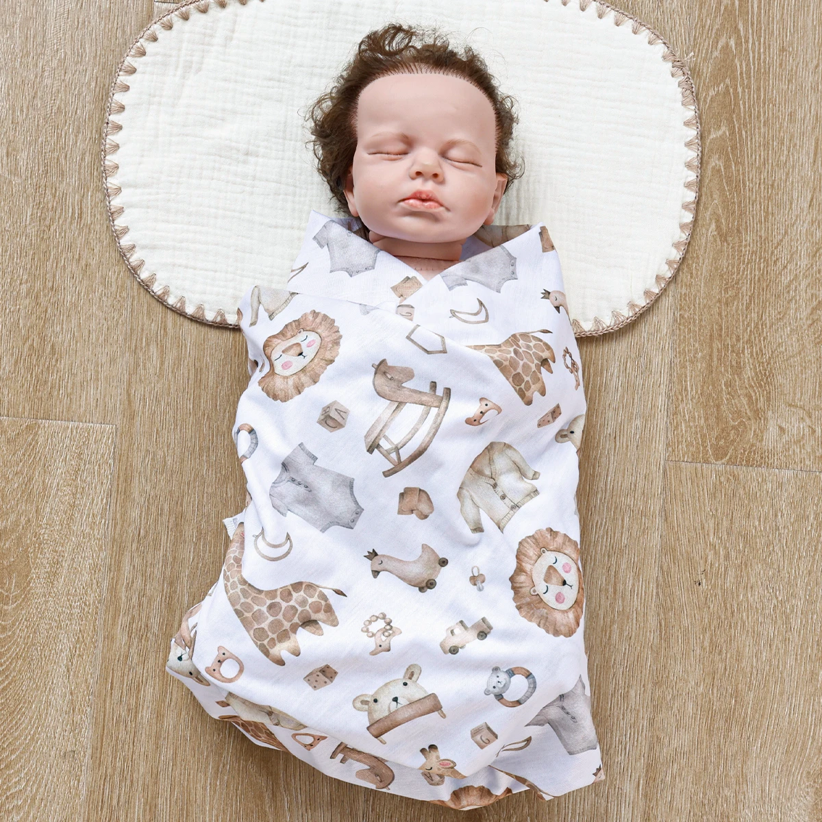 Kangobaby #My Soft Life# New Design 100% Polyester Cotton-like Fibre Baby Swaddle Blanket Newborn Wrap Size 100x100cm 5