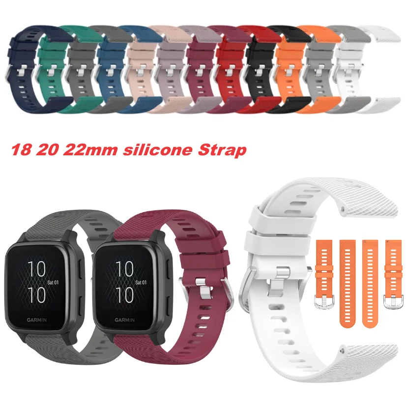 Premium Silicone Sport Replacement Band - Compatible with Popular Garmin Models