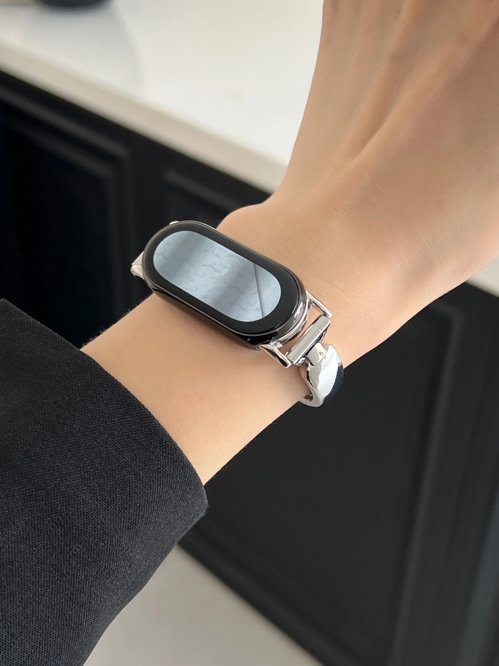 Edelstahlarmband für Xiaomi Mi Band 9 8/NFC Smart Armband Metallersatz für Miband 10 9 Smartwatch Correa Zubehör – Detail 7