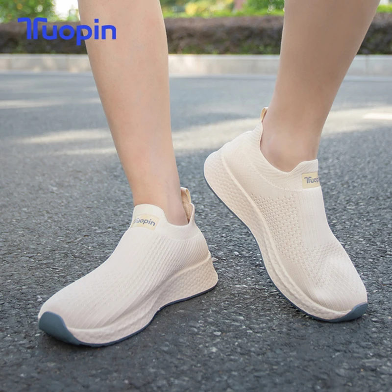 

Tuopin 2024 summer laceless fly-woven mesh sports lightweight men's sports shoes