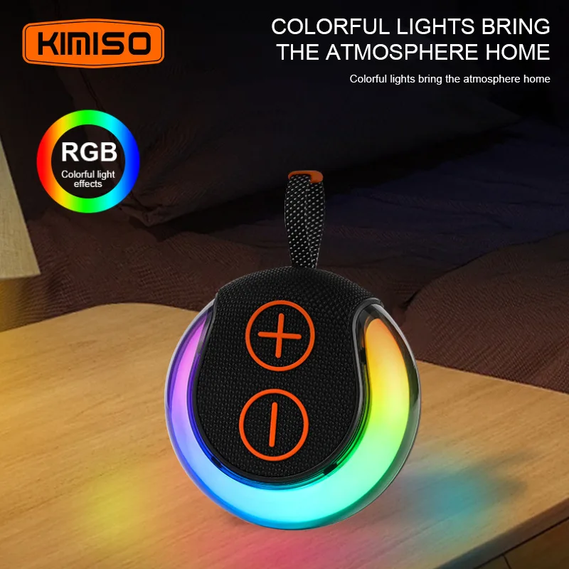 Mini Portable Waterproof Bluetooth Speaker Sound Activated RGB Mobile Music Loud Boombox Home Party TWS Wireless Subwoofer Card_voghion.com