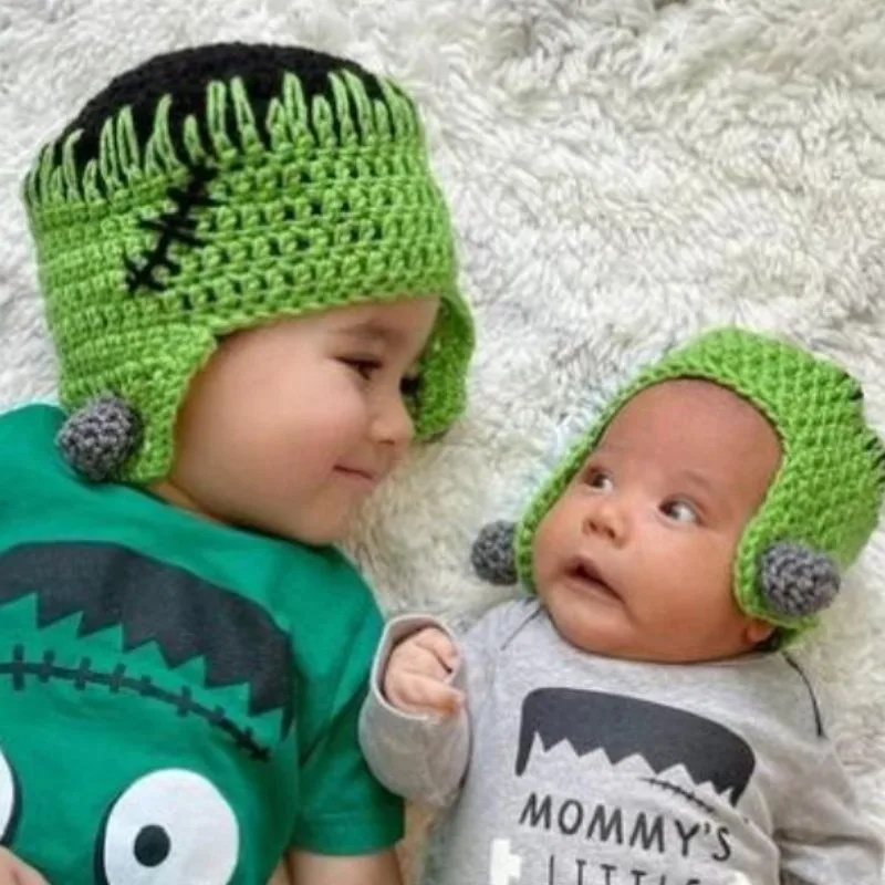 Fatto A Mano Franjese Soft Crochet Knit Photography Prop Yoda Hat Baby Costume Set Abbigliamento Carino Copri Pannolini Abiti Cartoon