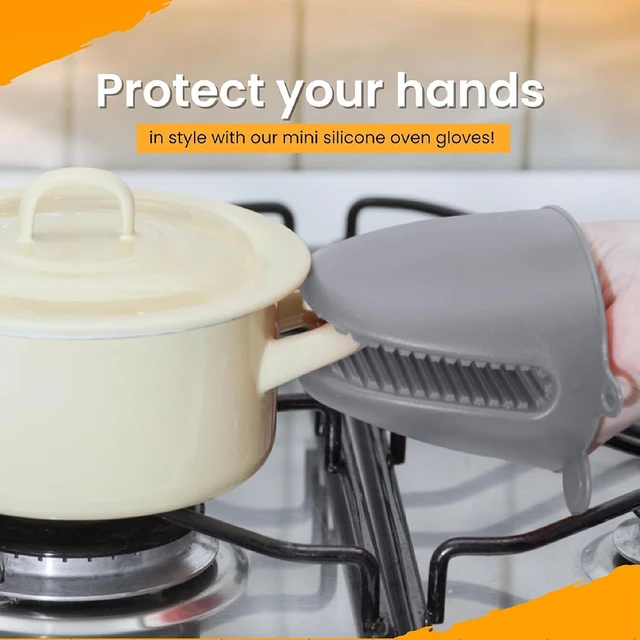 11 Color Style 2 PCS Silicone Oven Gloves Heat Resistant Pinch Mitts Anti Scalding Non Slip Gloves Clip Air Fryer Microwave Oven 4
