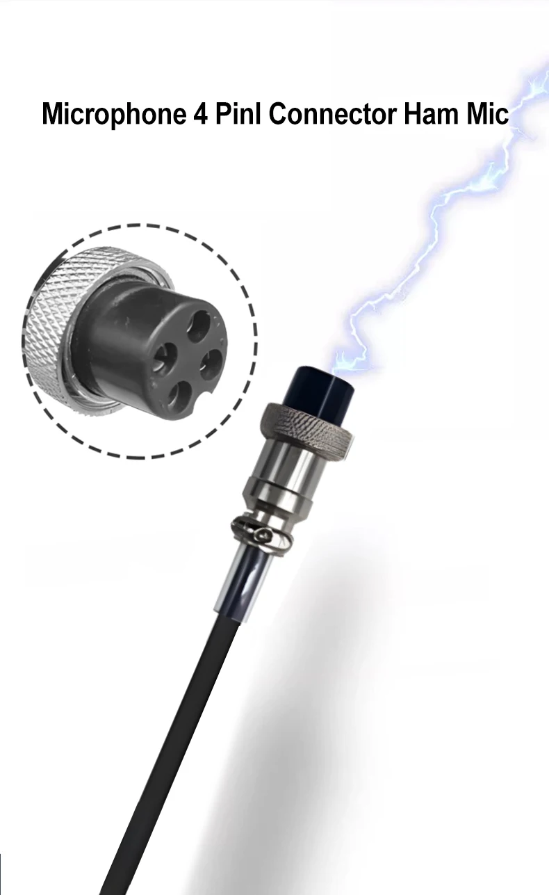 CB-25 Microphone 4 Pin Connector For Cobra PR240 PR245 PR550 PR3000 PR3175 PR420