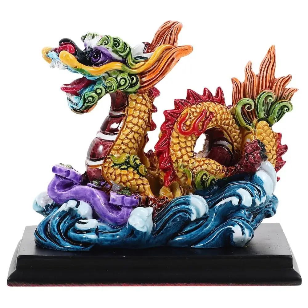 

Chinese Style Dragon Craft Decor Home Household Desktop Figurine Decorative Shaped Ornament Resin Sculpture Statue Travel Gift