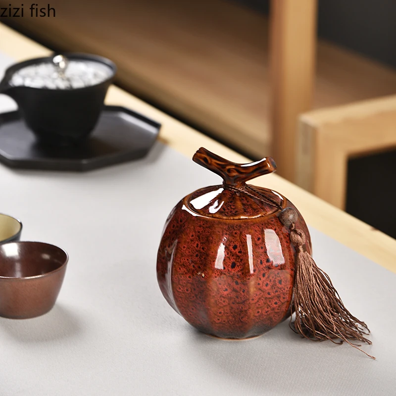 470ml Ceramic Sealed Jar / Household Japanese Teapot / Portable Storage Tank Ceramic Jar Tea Container Tea Box,tea canister,ceramic storage jar,airtight container