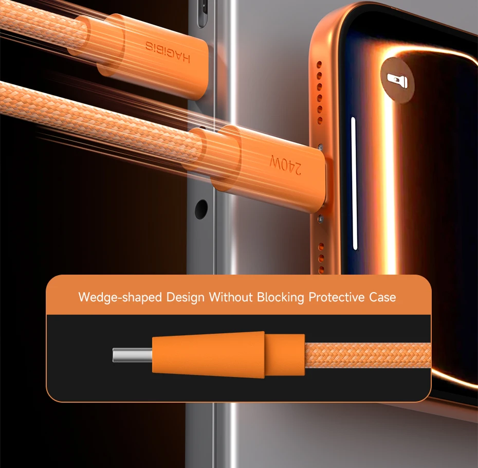 Hagibis USB-C to USB-C Wedge Cable PD 3.1 (240W)
