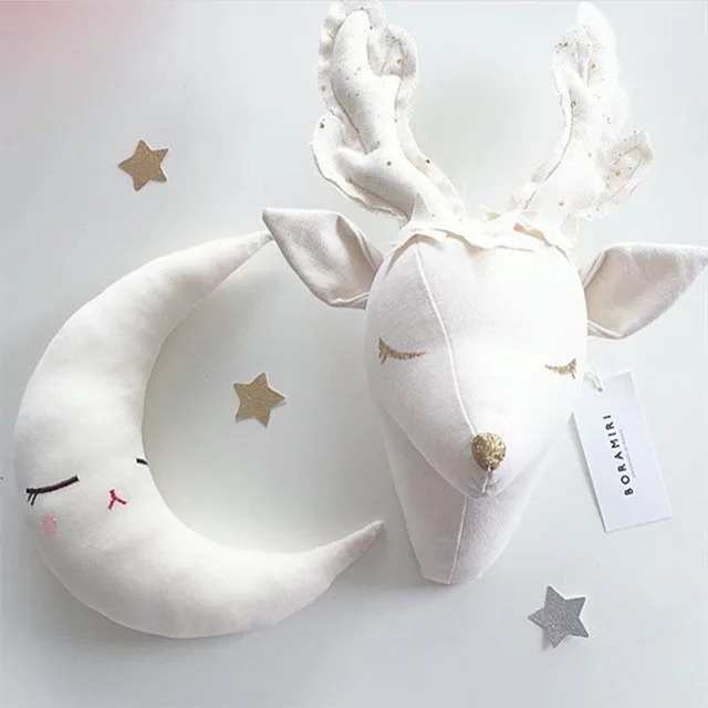 Animal Unicorn Deer Head Toys Wall Hanging Mounts Decor 3D Head Wall Hanging Ornaments Art Kids Room Wall Decoration Toys 1