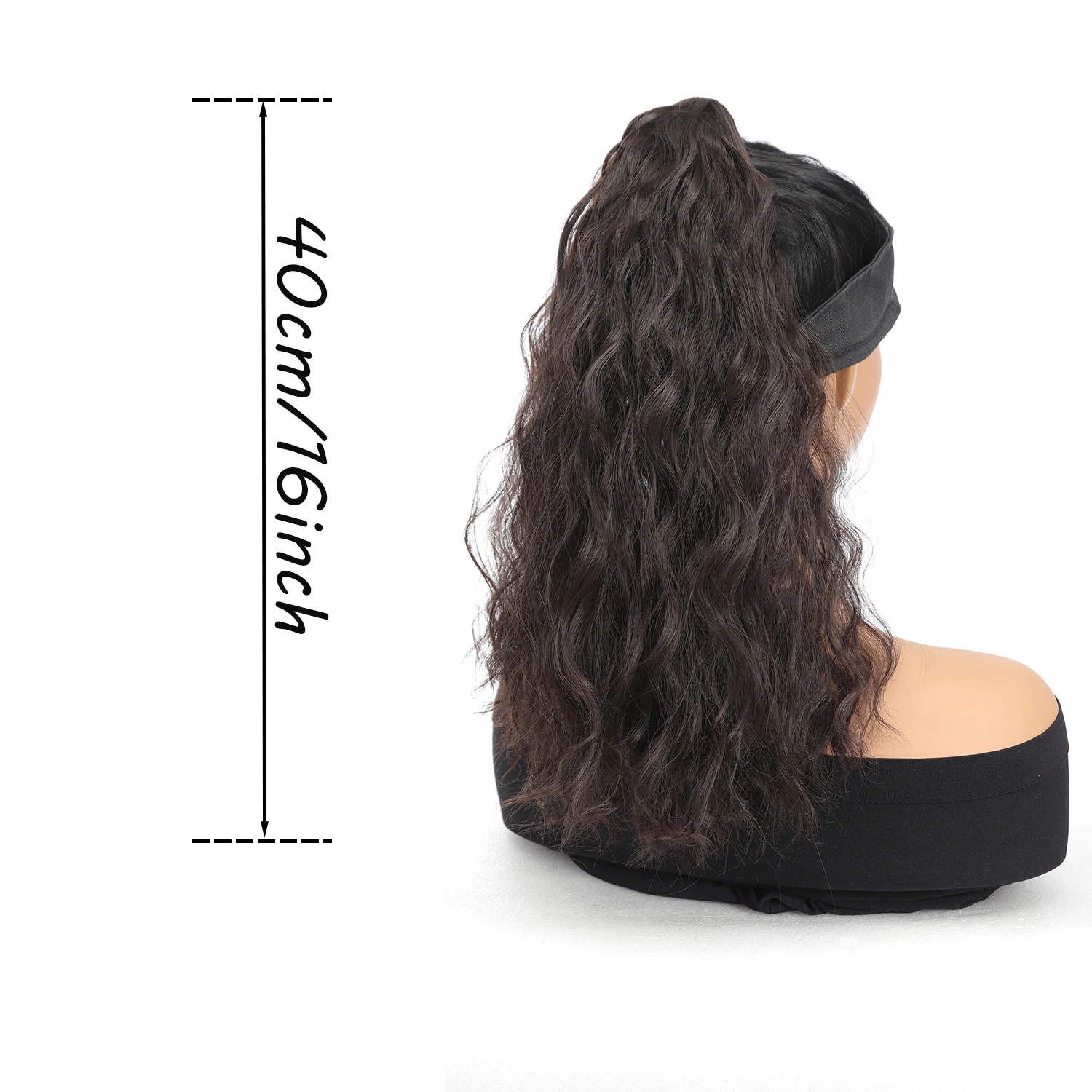 Curly Wave Synthetic Ponytail Hair Extensions with Short Claw Clips - Perfect for Daily Parties and Easy to Wear