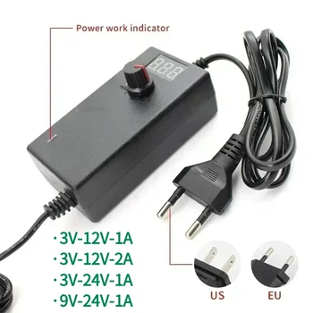 3 V-12 V 3 V-24 V 9 V-24 V Universal แหล่งจ่ายไฟอะแดปเตอร์ 1A 2A AC To DC อะแดปเตอร์ปรับแสง Transformer สําหรับกล้องวงจรปิด LED Strip 1