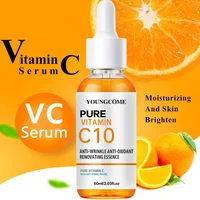 Vitamine C Essence pour le visage acide hyaluronique peau foncée éclaircir sérum estompe les ridules hydratant réparation sérum terne visage soins de la peau 1