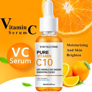 Vitamin C Facial Essence Hyaluronic Acid Dark Skin Brighten Serum Fade Fine Lines Moisturizing Repair Dull Serum Face Skin Care 1