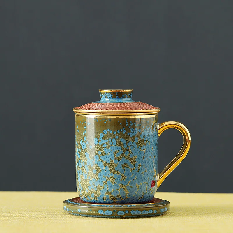 

Чайная чашка для офиса с золотым покрытием, 24 к