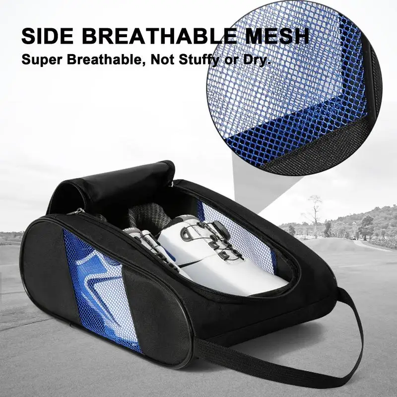 Golf Shoe Bag Waterproof Nylon Shoes Carrier Bags Outdoor Sport Portable Lightweight Shoe Bag Handbag for Travel Golfing Camping