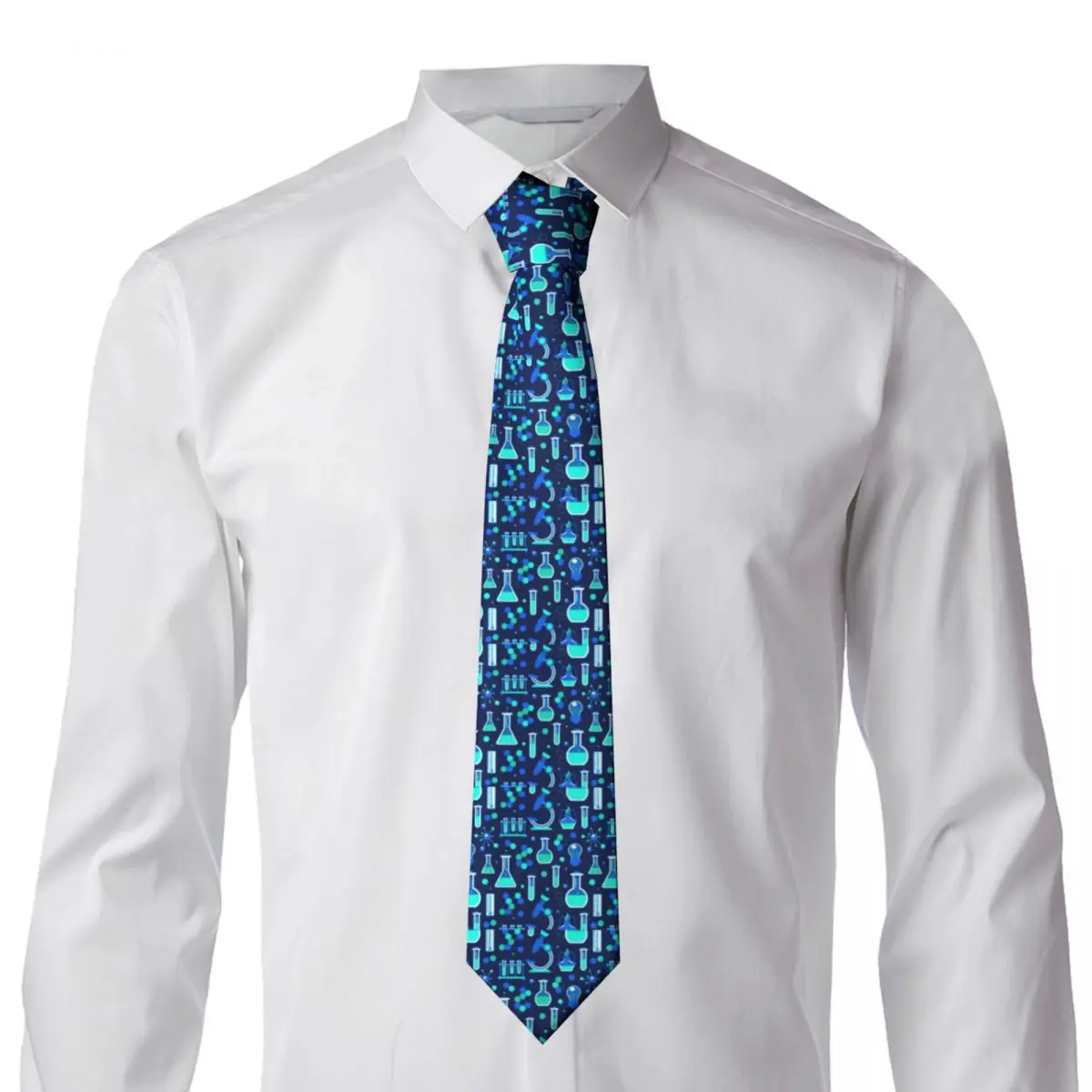 Neck Tie Science Stuff Chemistry Laboratory Necktie Men Personalized Silk Math Physical Chemical Biology for Wedding