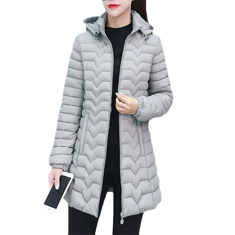 

New Light Thin Down Cotton Jacket Women Autumn Winter Loose Warm Cotton Jackets Fashion Womens Casual Hooded Parkas 6XL
