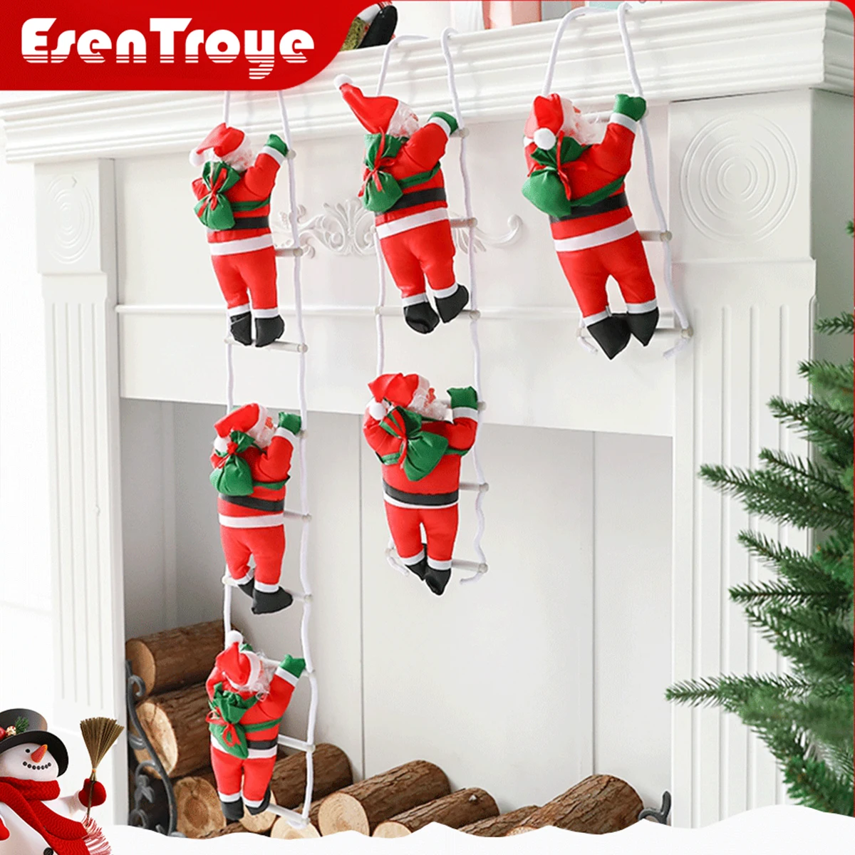 Babbo Natale Che Sale La Scala Elettrico – Con Musica, Scala Curva, Per Albero Di Natale E Decorazioni Esterne