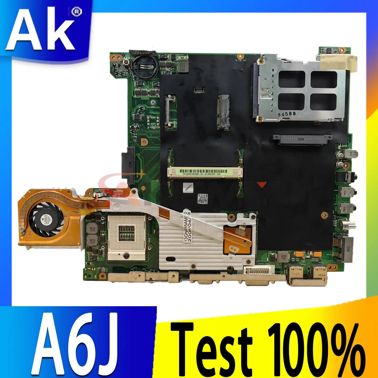 

Motherboard For Asus A6J A6JC A6J A6JA series Notebook with IDE Hard disk interface 100%Tested &Working perfect !