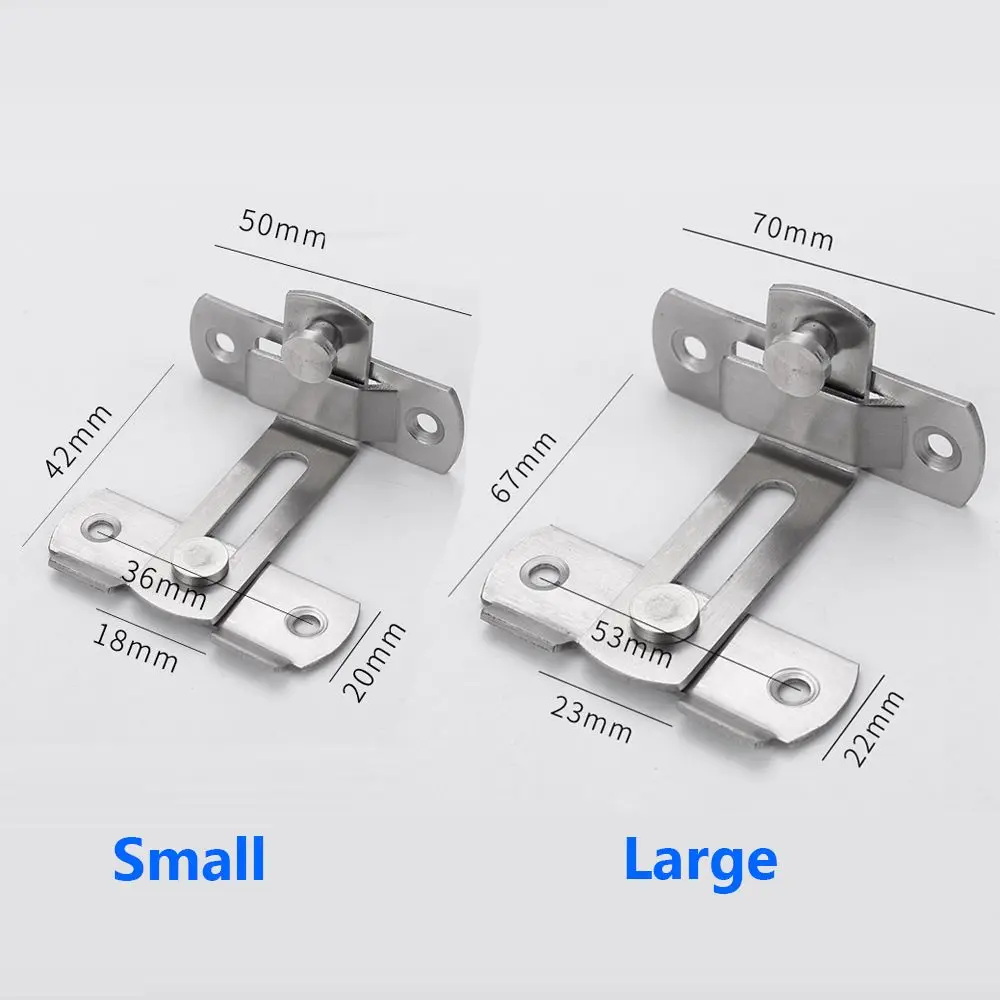 Window Right Angle Stainless Steel Buckle Theftproof Barn Cabinet Lock Latch Door Hasp