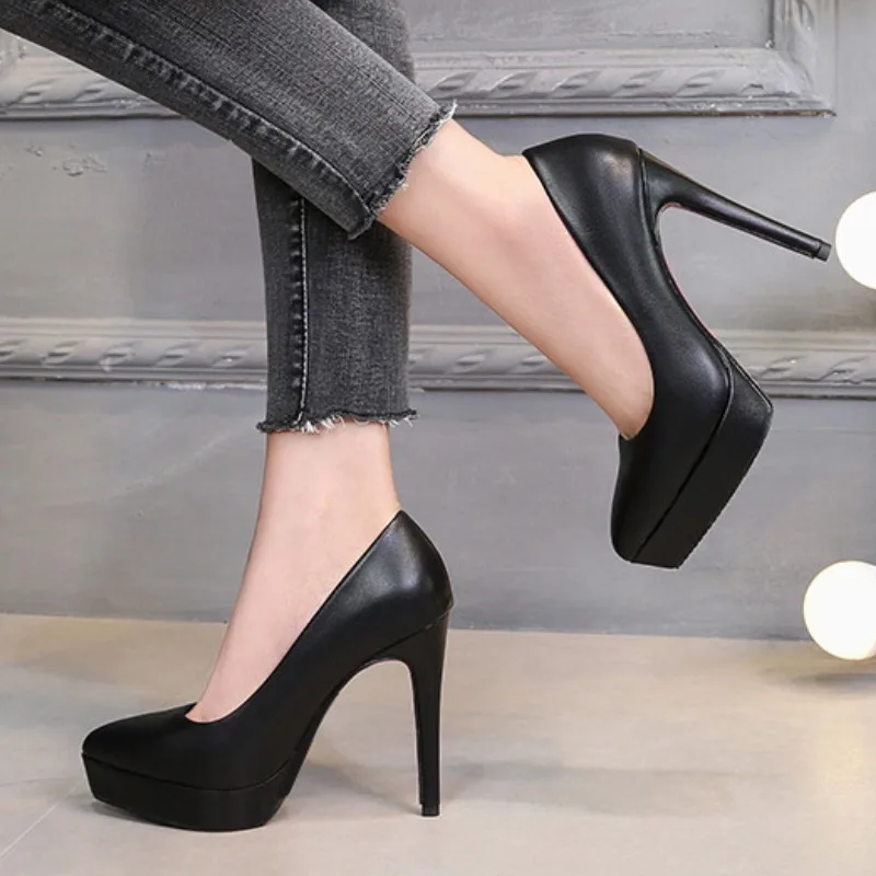 Women's Pumps Shoes Sexy Thin Heel High Heels 12CM Pointed Pumps Women Shoes Platform Wedding Shoes Party Shoes for Women
