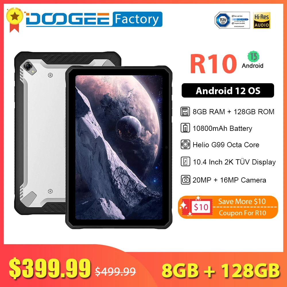 【新品】DOOGEE R10 15GB+128GBタブレット Android Amazon.co.jp: DOOGEE R10 防水 タブレットAndroid 13、頑丈な