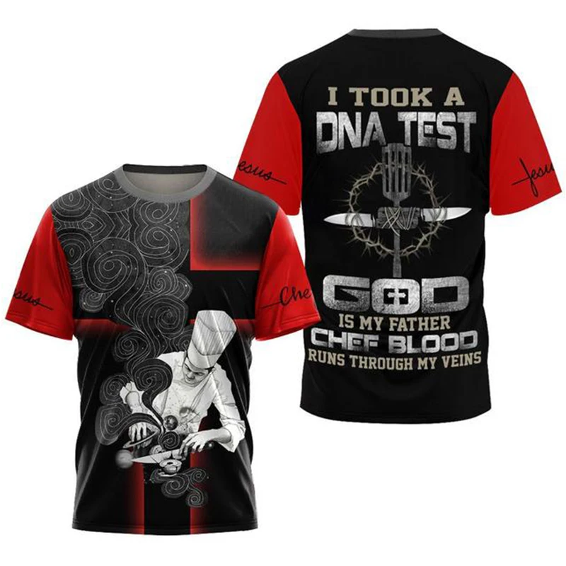 Chef Uniform 3D Harajuku Printed Fashionable Role-playing Comedy