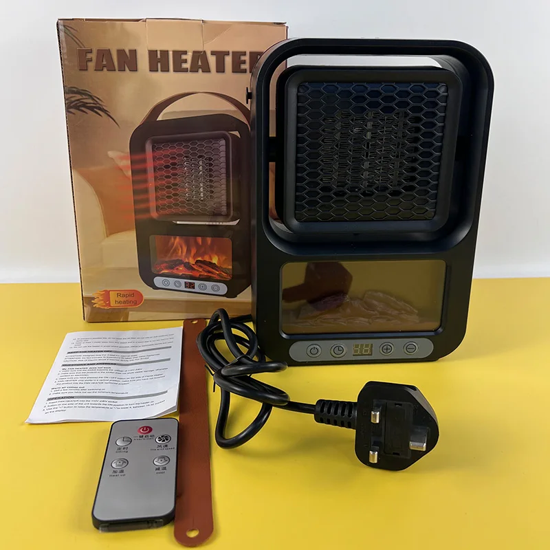 Portable 800W Electric Heaters with Remote PTC Heater Room 800W Electric Heaters for Winter Home Bathroom Bedroom Living Room