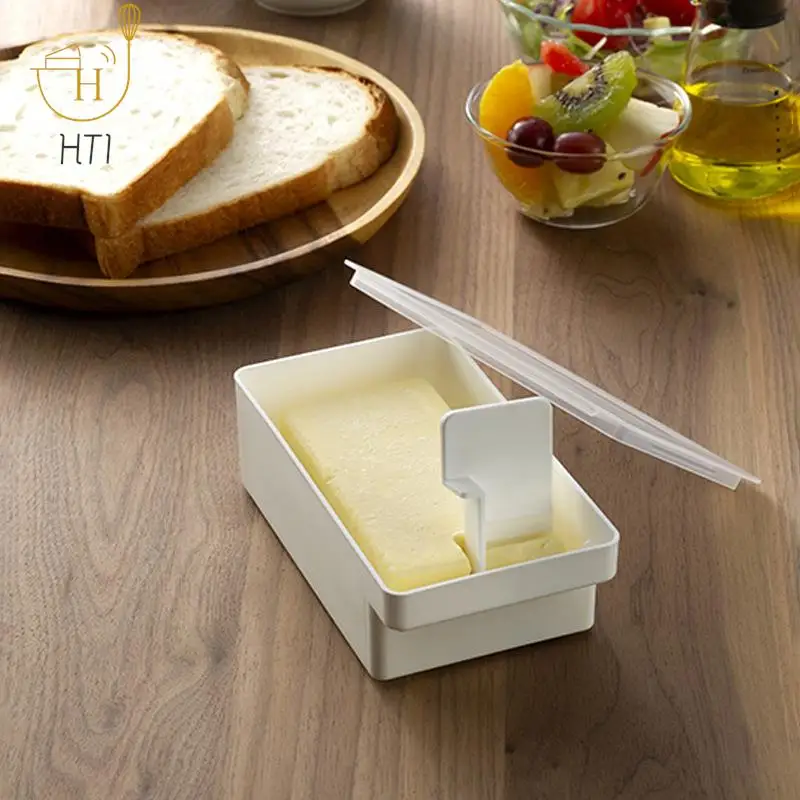 Butter Dish With Cover Butter Fresh-keeping Box With Cutter Slicer Countertop Box For Refrigerator Storage Home butter storage box