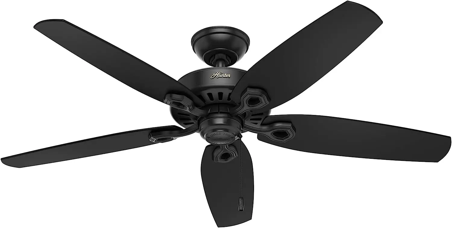 

Fan Company 53294 Builder Versatile Indoor/Outdoor 52 Inch Ceiling Fan without Light Fixture, Matte Black, 52"