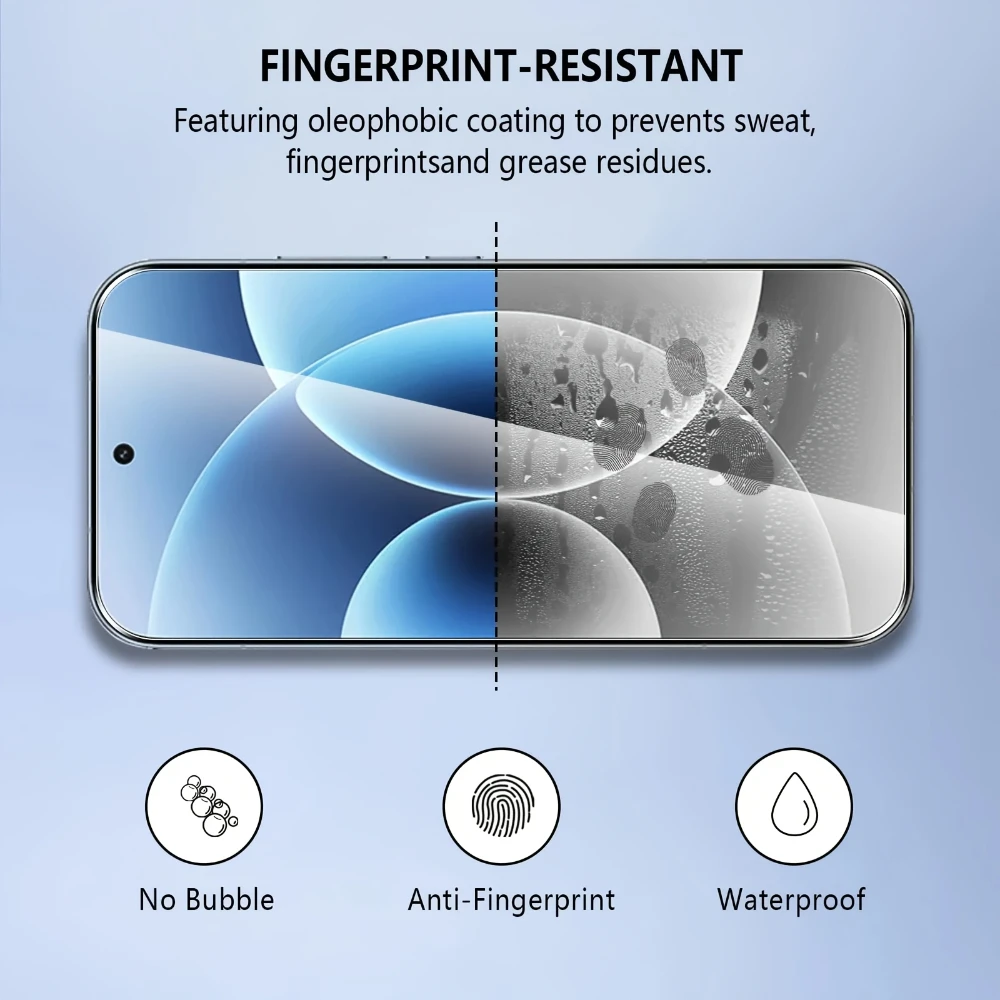 3-Pack HD Clear Tempered Glass Screen Protectors with 9H Hardness