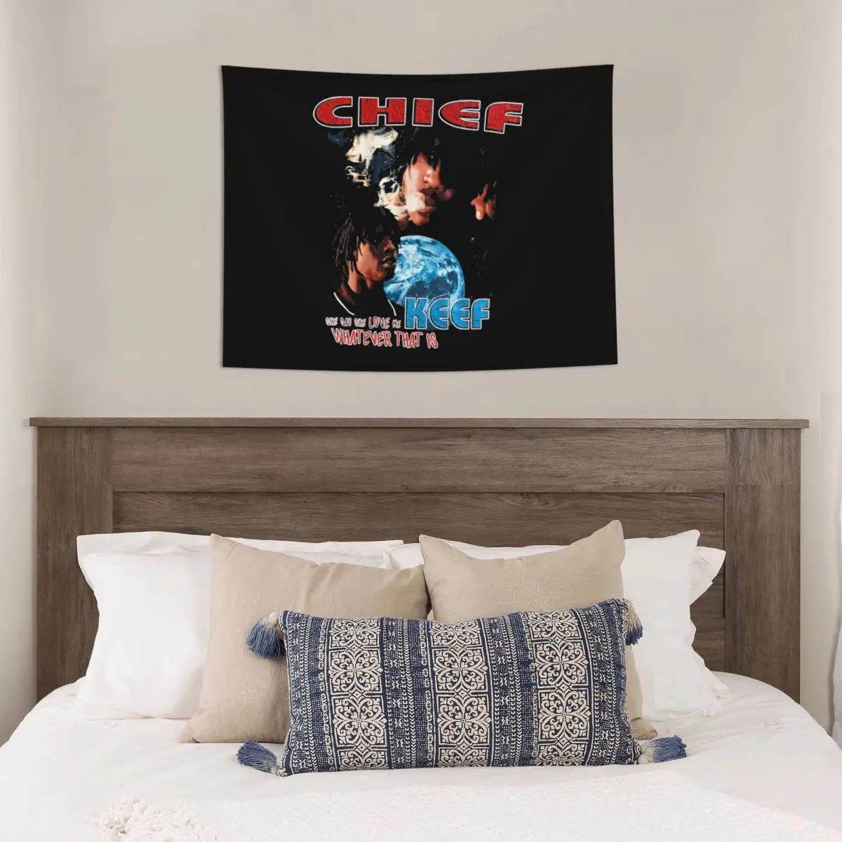 Chief Keef Tapestry Wall Hanging Hippie Polyester Tapestries American Rapper Boho Throw Rug Blanket Room Decor Tapiz