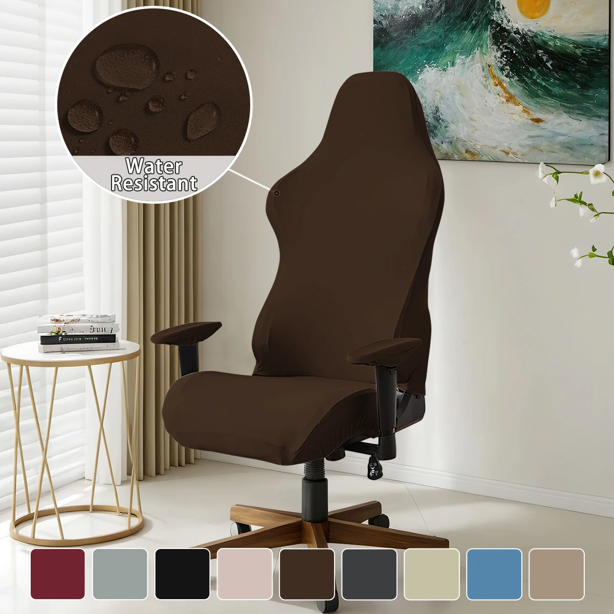 Set of 4 Durable Elastic Chair Covers for Gaming and Internet Cafe Chairs