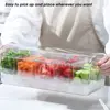 New 5 Compartments Ice Party Platter Large Capacity Transparent Ice Serving Tray Convenient Durable Bar Seasoning Box 2
