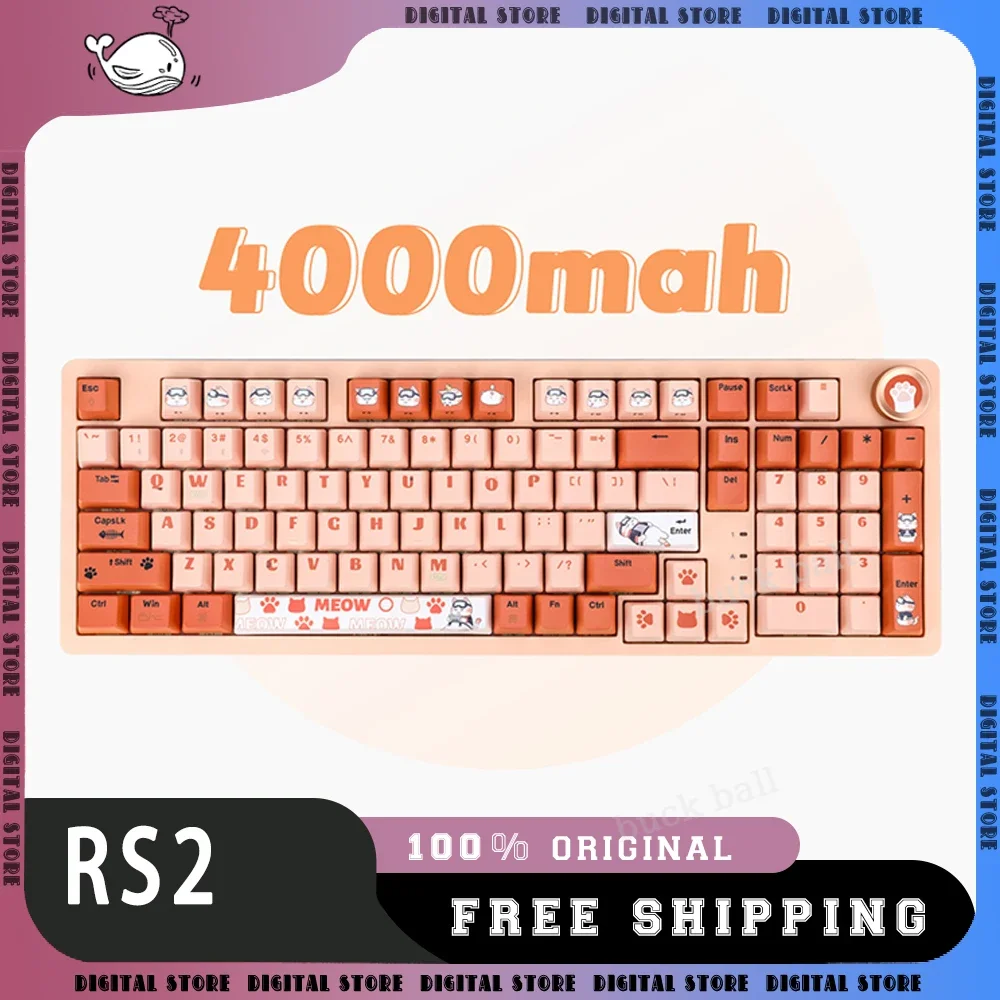 

COLORFIRE RS2 Mechanical Keyboard 3mode 2.4G/USB/Bluetooth Wireless Keyboard Hot Swap Full Key No Impact Custom Esport Keyboards