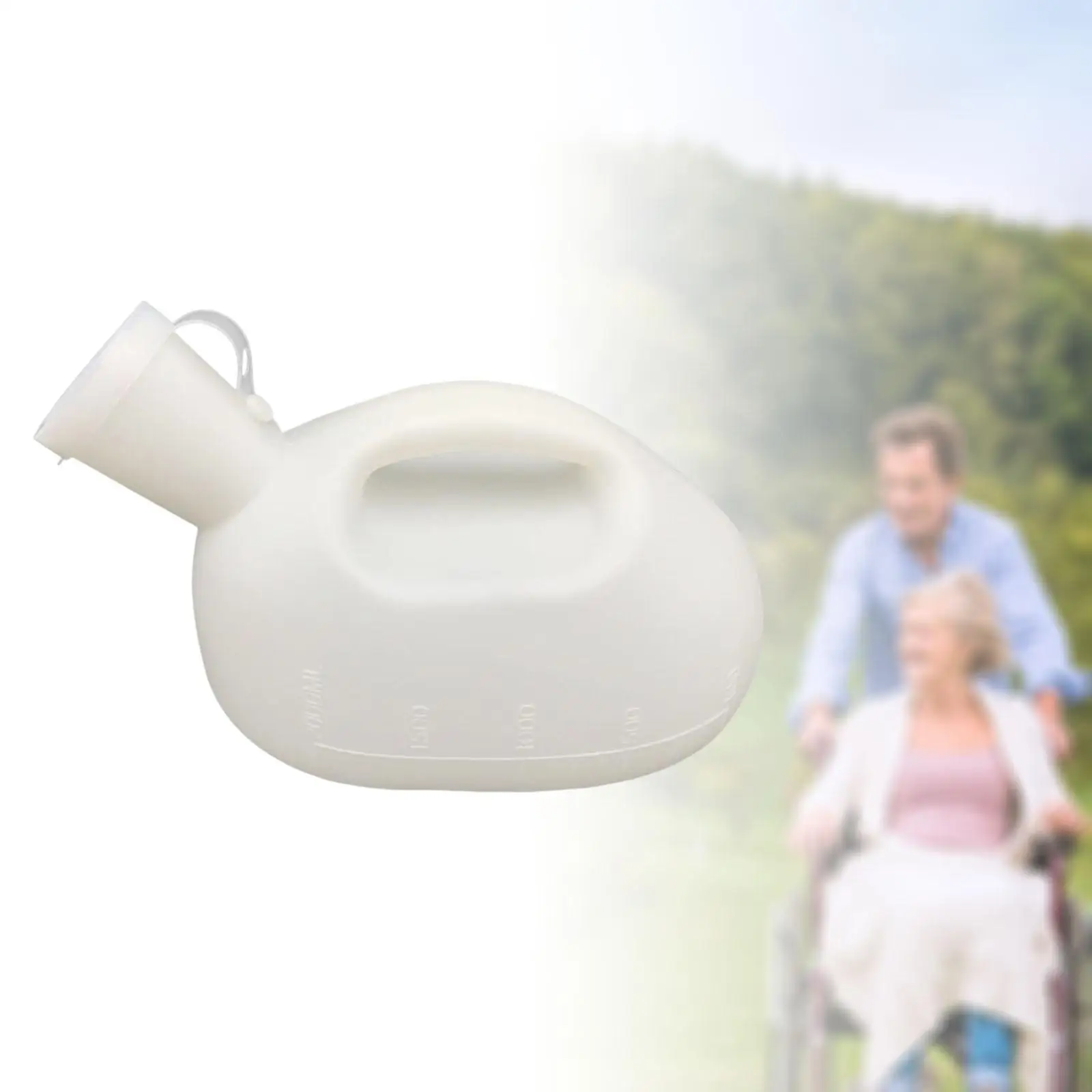Plastic Urinals for Men Spill Proof Reusable Mens Potty for Incontinence Seniors Elderly Travel Car Driving Camping 4
