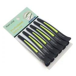 Salon - Grade Alligator Hair Clips - Set of 6 Traceless Styling Tools (E)