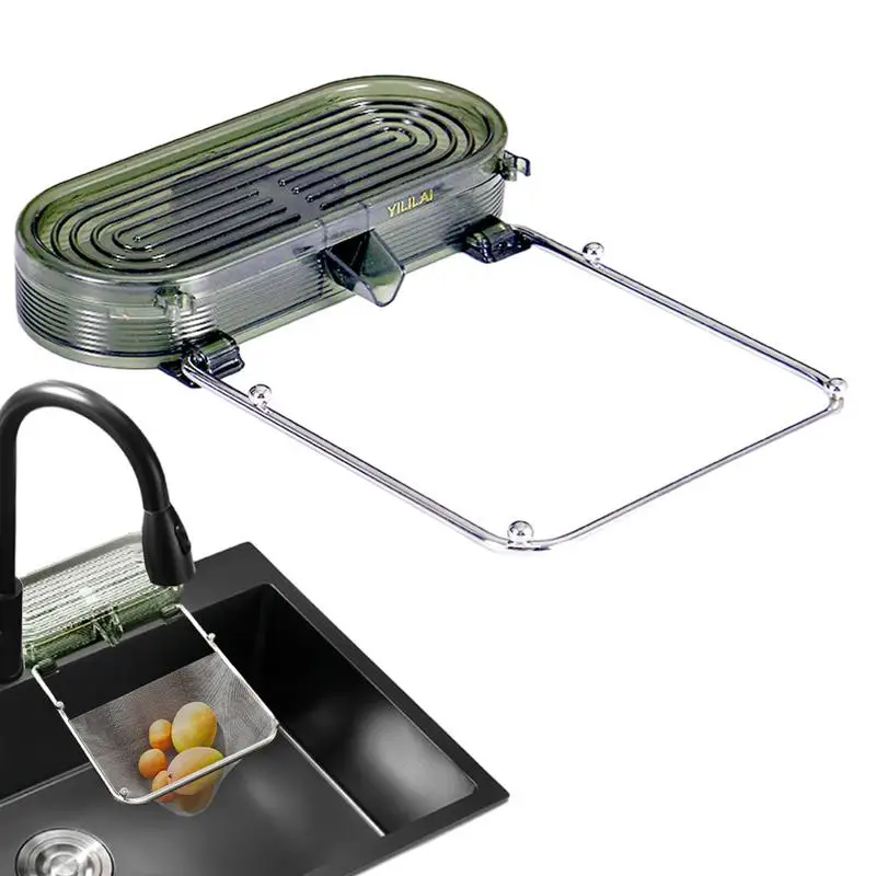 

Держатель для губки без сверления, настольные аксессуары для кухни, регулируемая сушилка для ванной, кухни, раковины, спальни