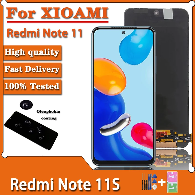 Écran LCD Super Amoled + Tactile Pour Xiaomi Redmi Note 11 / Note 11S 4G (Noir)