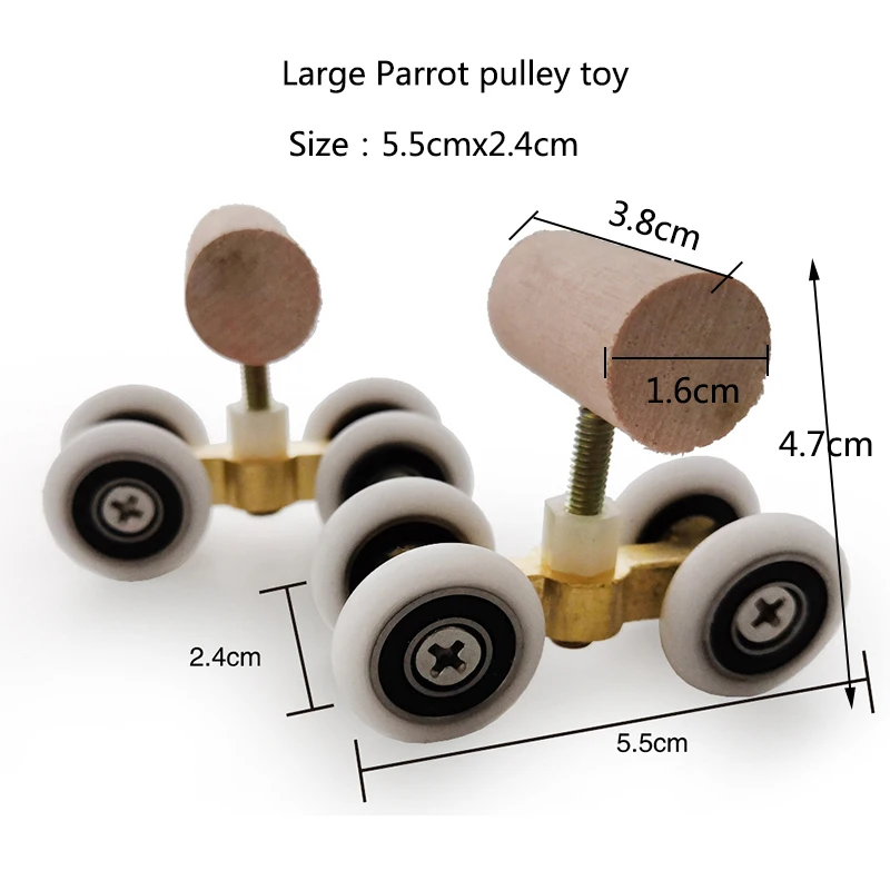 Parrot Trick Toy Intelligence Training Mini Roller Ice Skates For Small Medium Parrots
