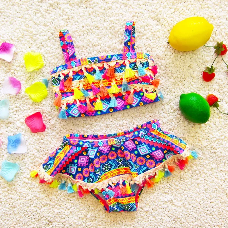 

Girls Bikinis 2024 Children Bikini Swimwear Swimsuit Baby Kids Swimsuit Girl Beach Fission Swimsuit Infantiles Costumes Bikini